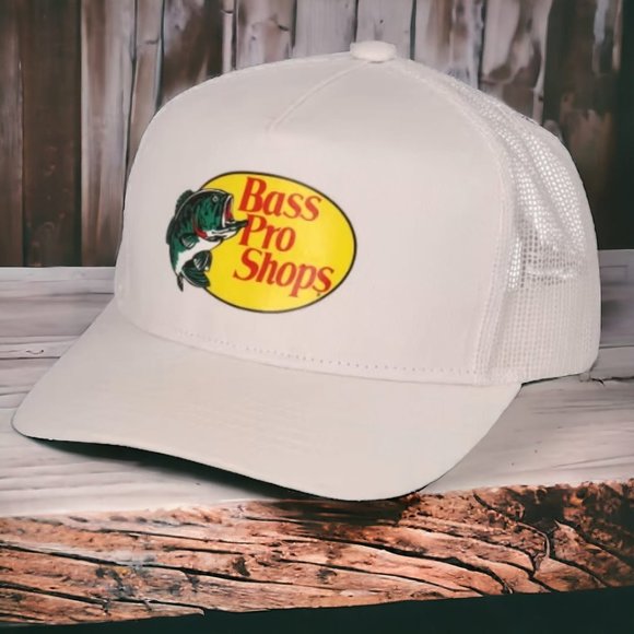 Bass Pro Shops Logo Mesh Trucker Baseball Cap One Size Fits All Adjustable Hat - Picture 1 of 2